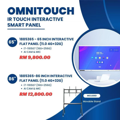 OMNITOUCH 65" IR Touch Interactive Smart Panel OMNITOUCH 65" IR Touch Interactive Smart Panel